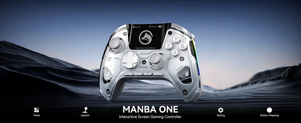 Controlador de juegos inalámbrico Mamba One V2 para iOS/Android/Switch/PC efecto Hall Stick luz RGB 1800mAh con base de carga