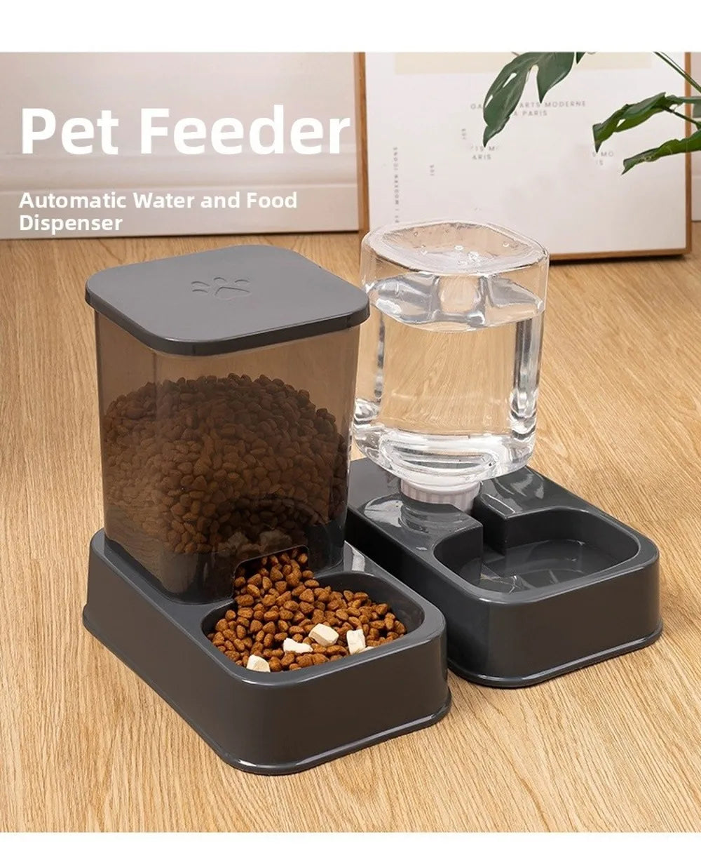 Comedero Automático para Mascotas de 1.2L/1.5L, Dispensador de Agua de Plástico de Gran Capacidad para Perros y Gatos, Juego de Comederos, 3 Colores, 2 Estilos