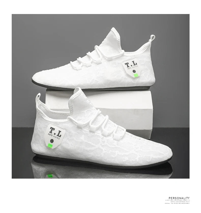 YRZL mocasines de malla para hombre, mocasines para conducir, zapatos planos de alta calidad para caminar, mocasines informales antideslizantes transpirables, zapatos de verano para hombre