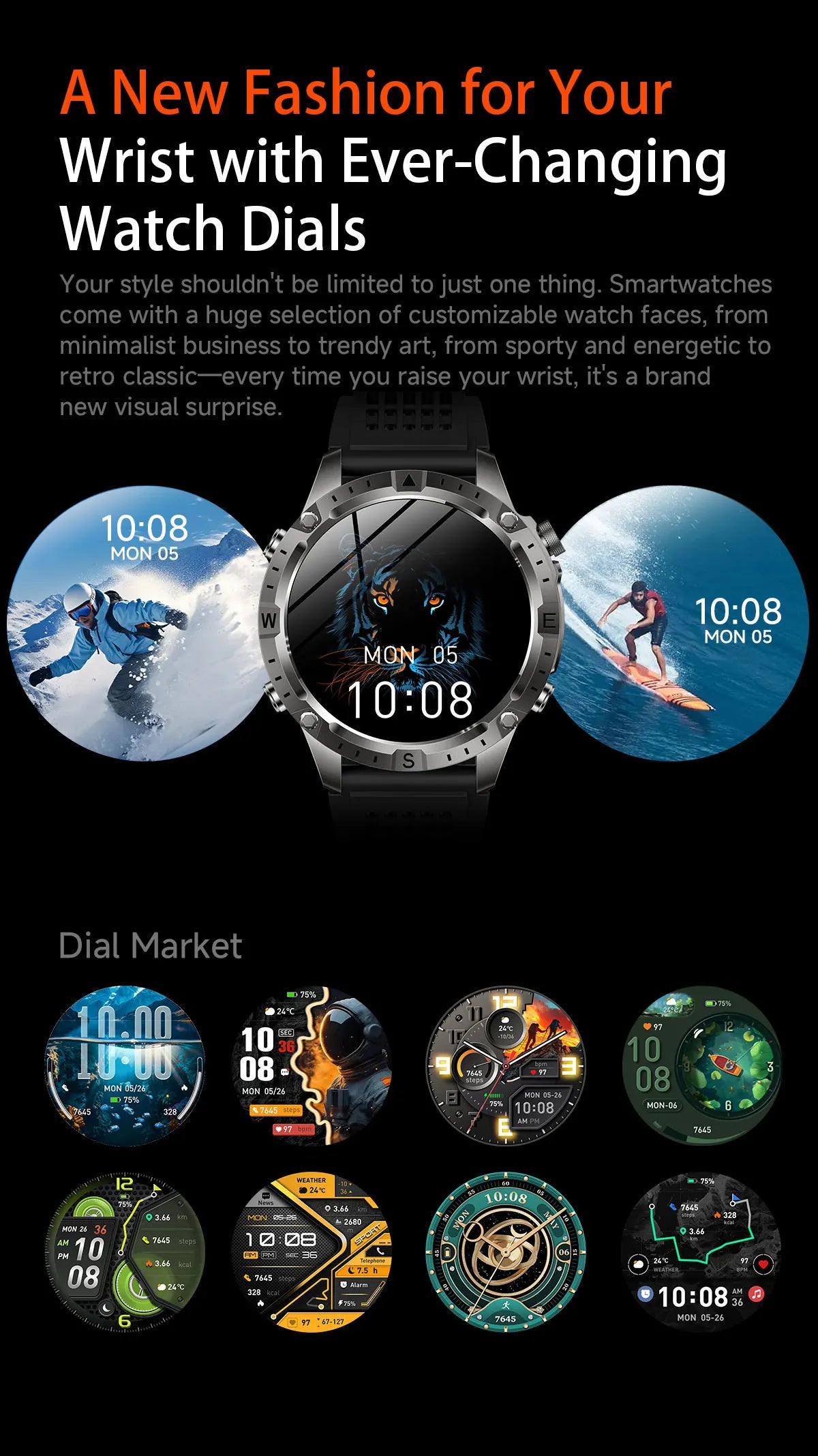 Reloj Inteligente Deportivo con GPS, Mapa Offline y Pantalla AMOLED