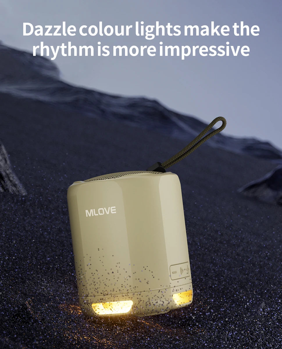 MLOVE Altavoz Bluetooth Portátil RGB TWS