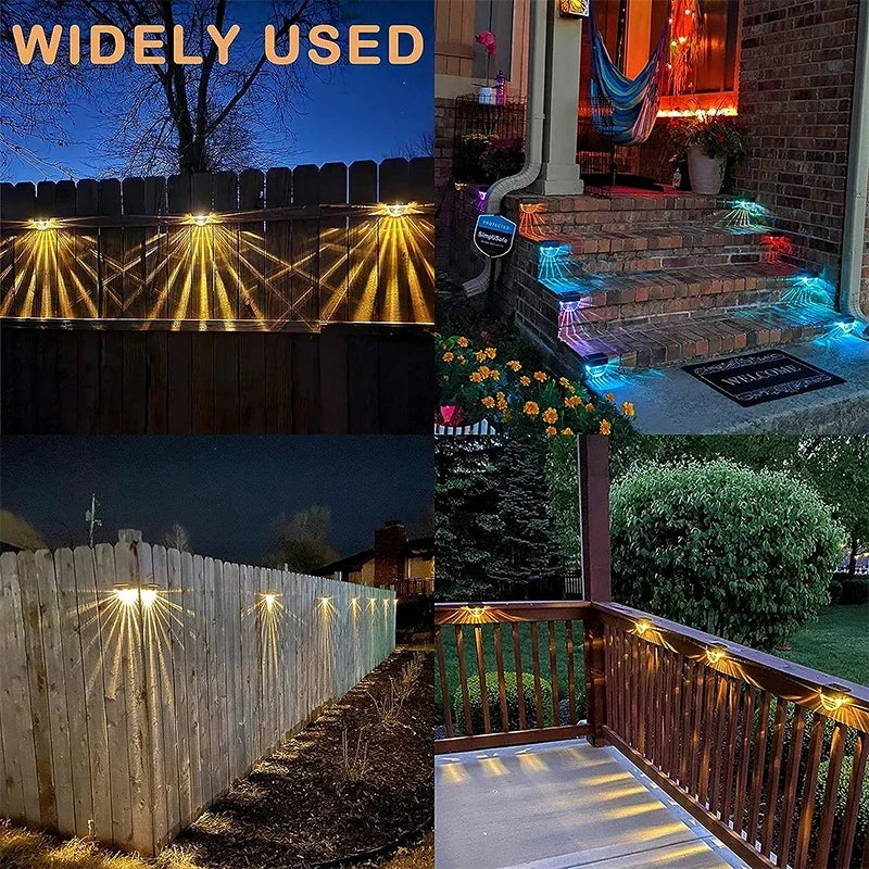 Luces Solares de Cubierta para Valla y Escalones