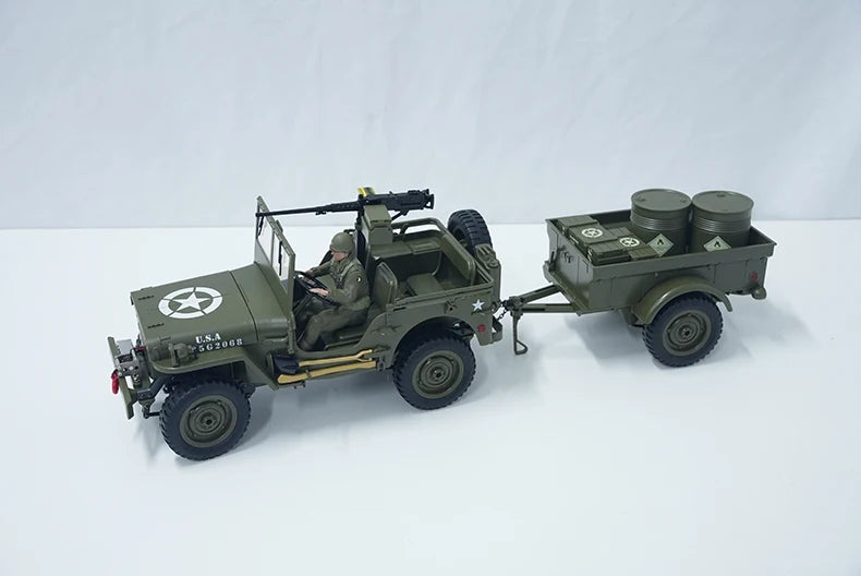 Coche RC JJRC C8815, Jeep Willys 1941, 2.4g 4WD RTR, Crawler, Camioneta Militar Todoterreno, Juguete de Escala, Regalo para Niños