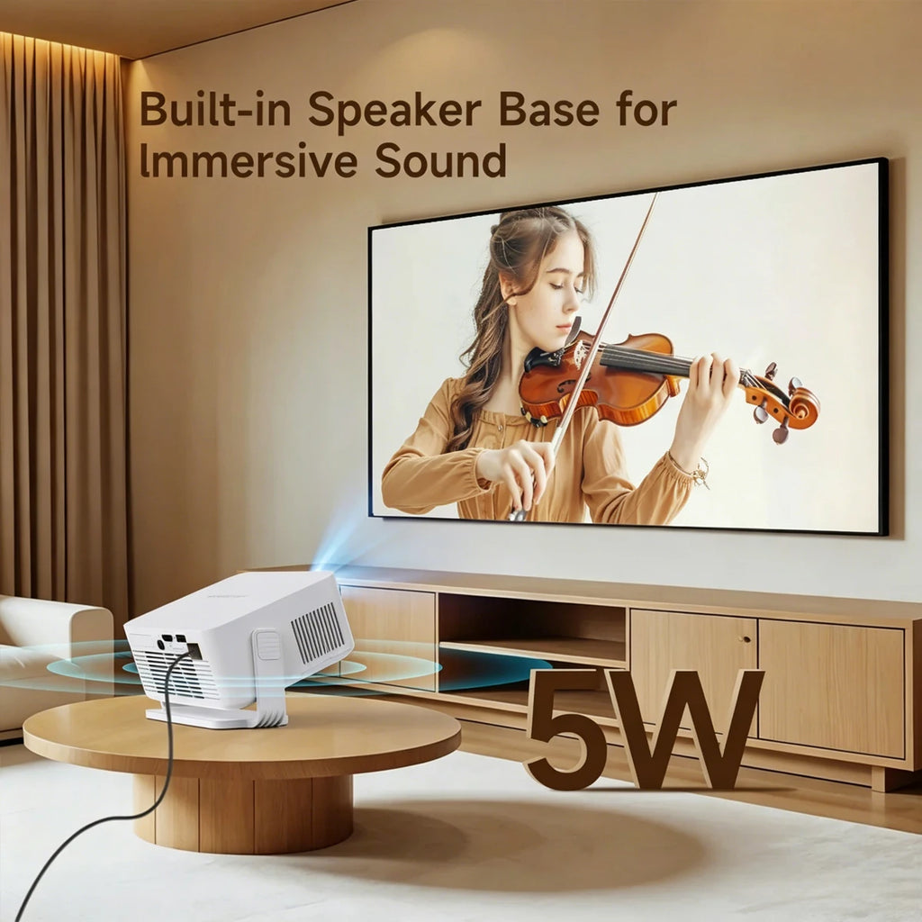 Proyector Magcubic HY300GT con Licencia Oficial de Google TV, Proyector Inteligente HD con Enfoque Automático, 400 ANSI Lúmenes, Android para Cine en Casa