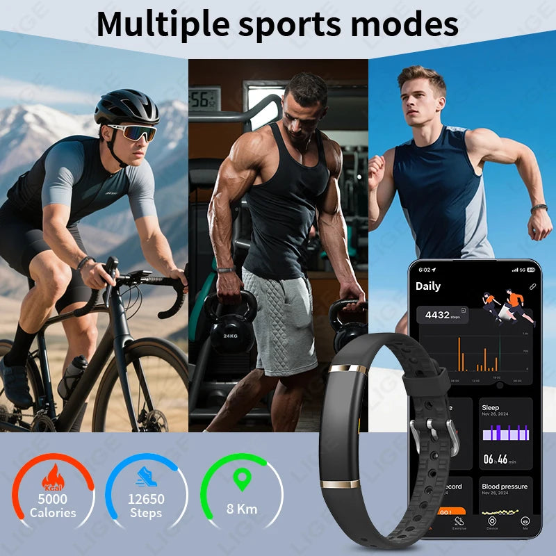 LIGE Pulsera Inteligente Ritmo Cardíaco IP68
