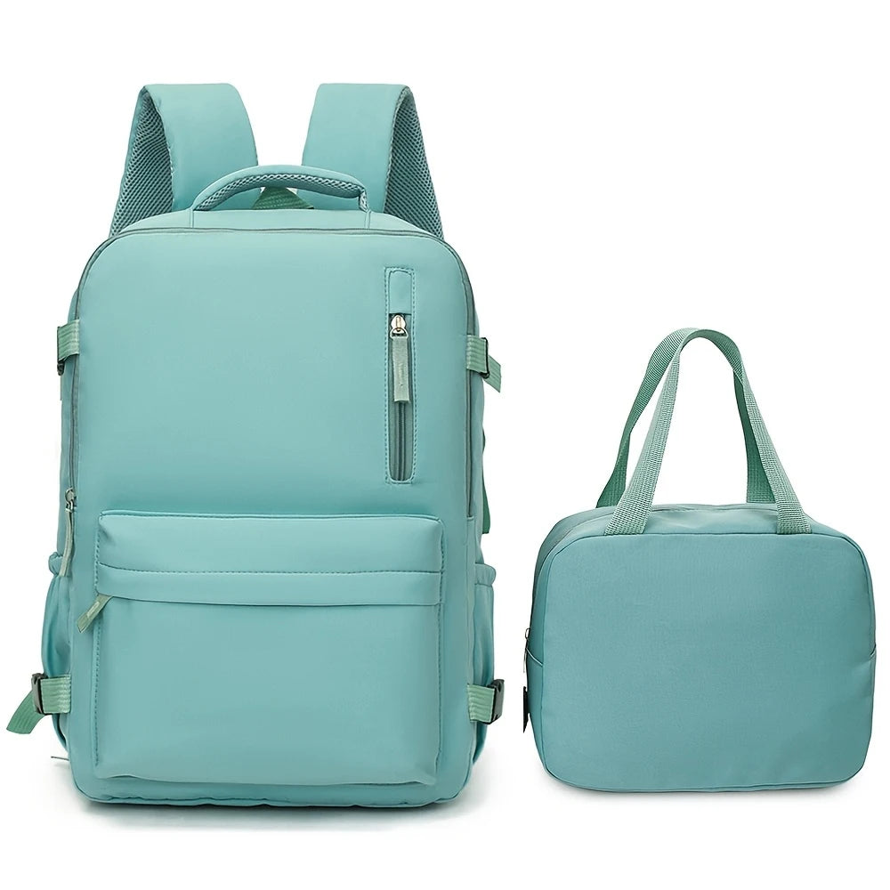 Juego de 2 Mochilas de Viaje, Mochila de Mano 180 °     Bolso de Mano Mini con Compartimento para Zapatos de Apertura Completa, Ideal para Viajes de Fin de Semana