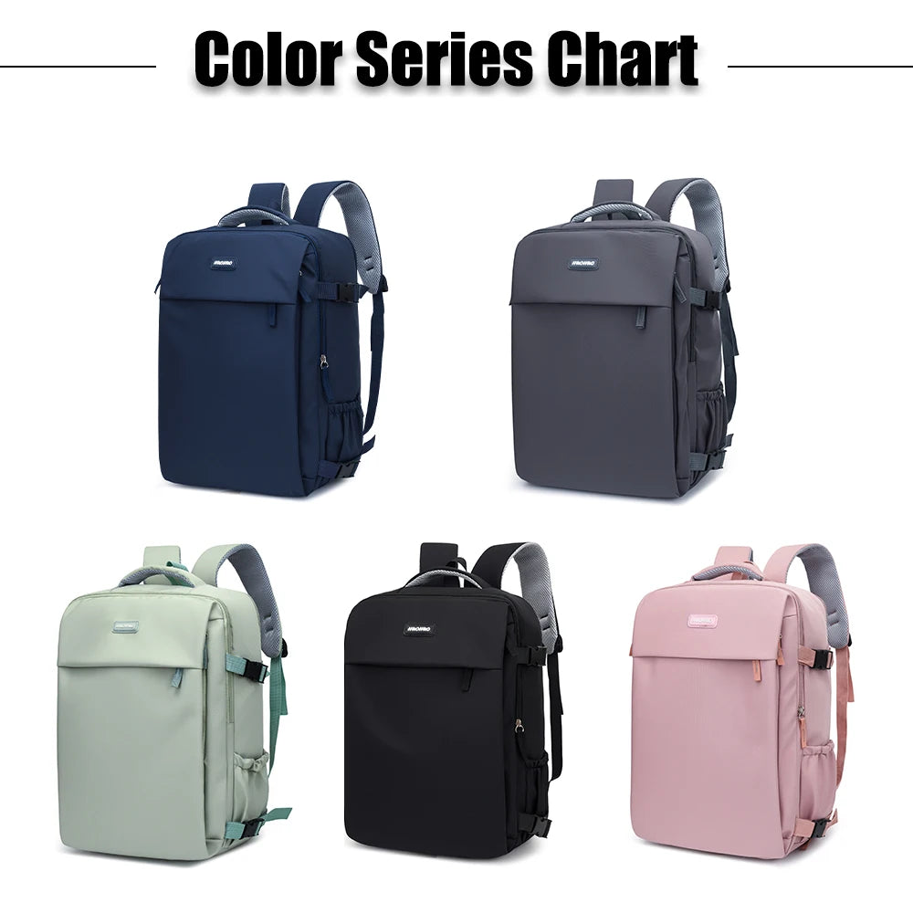 180 °     Mochila de Viaje de Nailon Completamente Abrible, Bolsa para Portátil de Gran Capacidad con Correa para Equipaje, Adecuada para Viajes de Negocios y Desplazamientos Diarios
