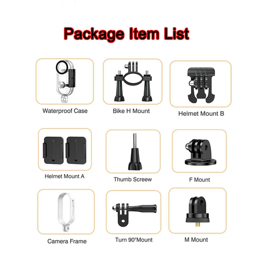 Kit de accesorios para cámara H88 con soporte y estuche impermeable