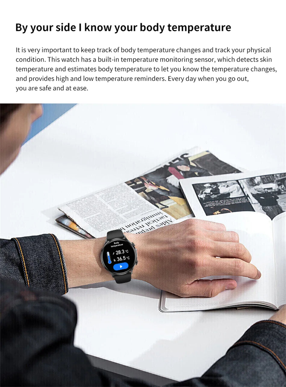 Reloj Inteligente 2026 para Mujer, Pantalla AMOLED HD, Siempre Encendida, Llamadas Bluetooth, Resistente al Agua IP68, GPS, Reloj Inteligente para Hombre, Compatible con Android e iOS