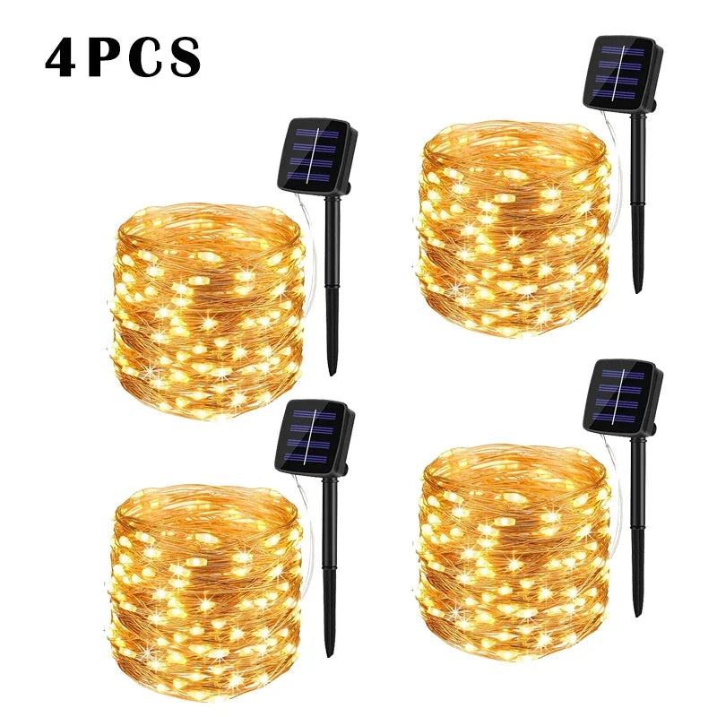 Guirnalda LED Solar para Jardín 7-32M - Impermeable IP65 8 Modos