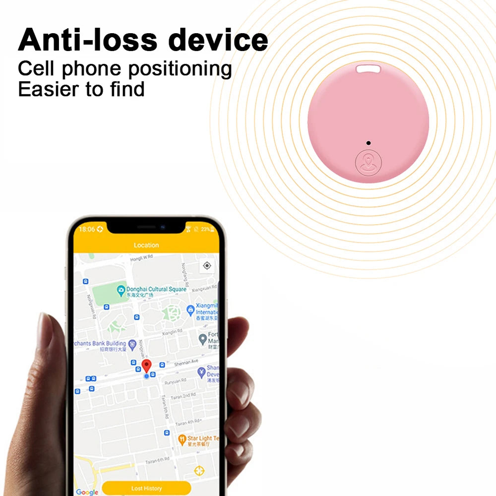 Mini Rastreador Bluetooth Antipérdida para Mascotas, Niños y Billetera