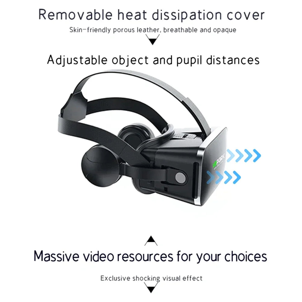 Gafas de realidad Virtual VR, auriculares 3D, dispositivos Bluetooth, casco para teléfono inteligente, lentes, auriculares Viar para teléfono inteligente, móvil