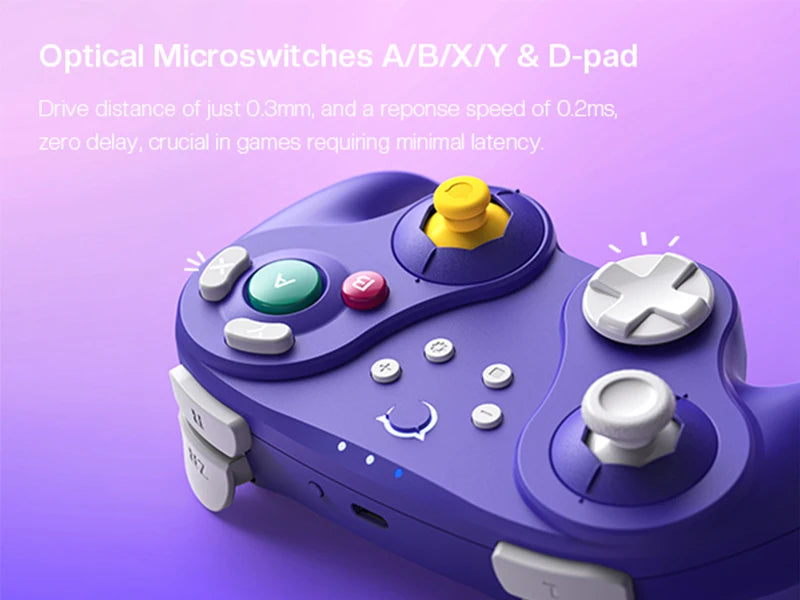 Controlador de juego inalámbrico NYXI Warrior Lite morado para Switch 2/PC