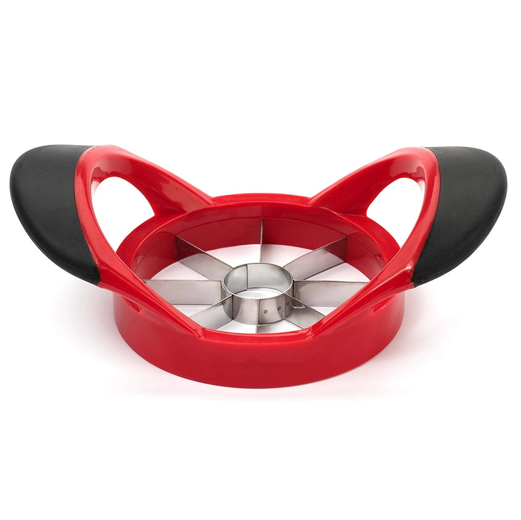 Rebanador de manzanas de acero inoxidable LMETJMA, cortador de manzanas ultracargado mejorado de 8 hojas, divisor KC0310