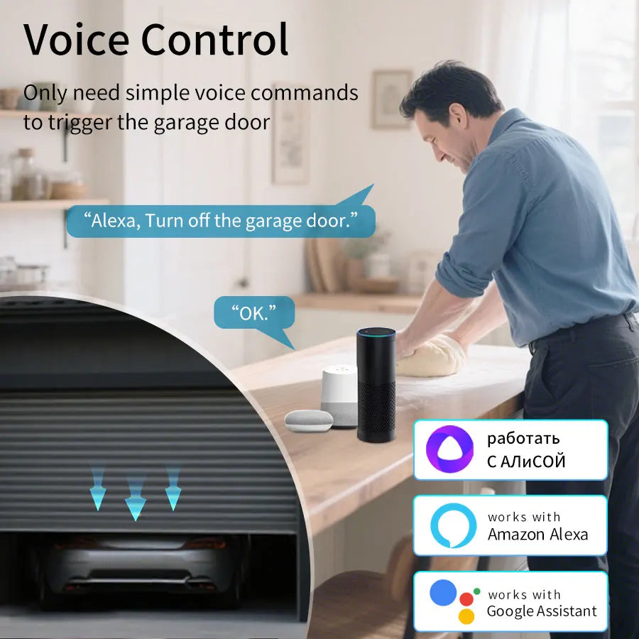 Controlador de Puerta de Garaje Tuya WiFi Zigbee