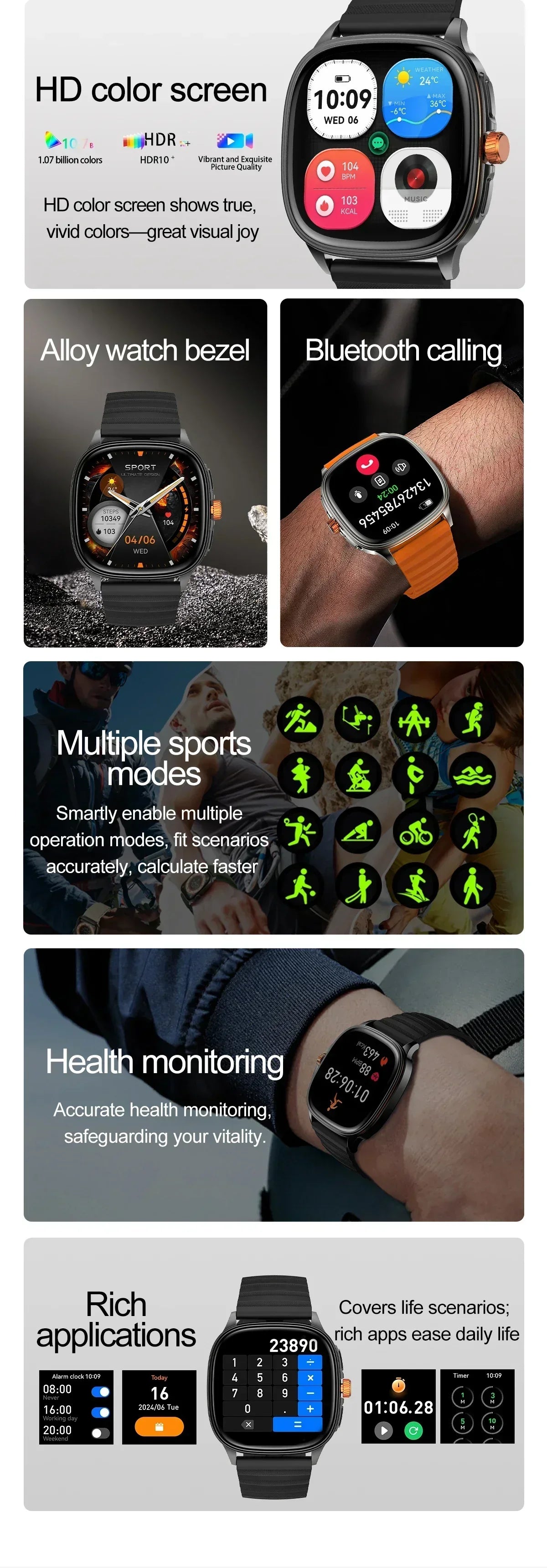 Reloj Inteligente Ultrafino NFC Oxígeno Sueño