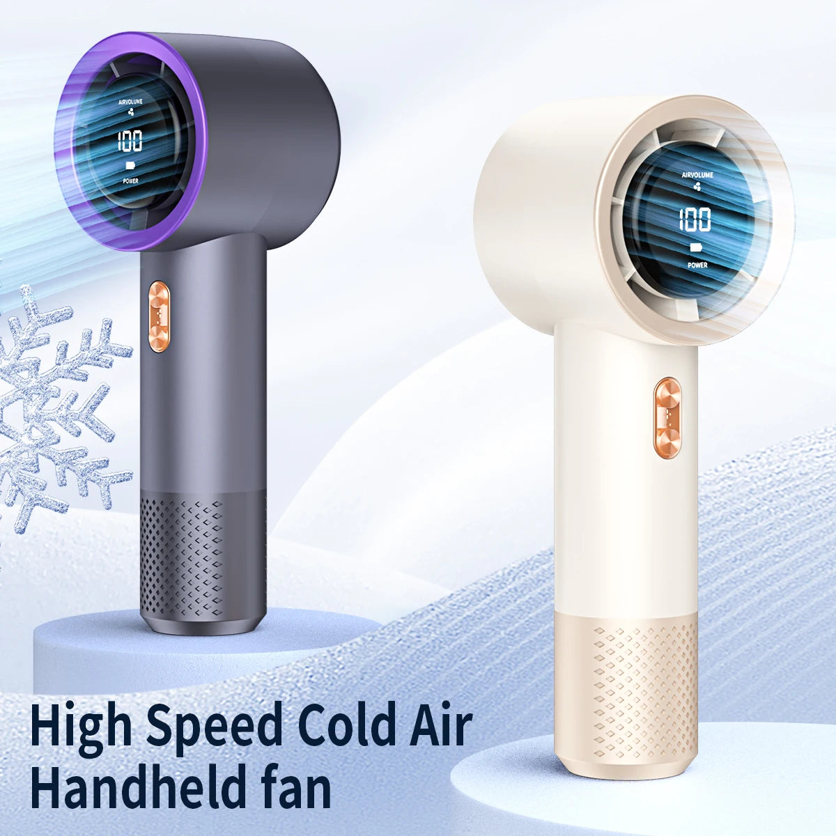 Mini aire acondicionado portátil con ventilador de alta velocidad con seis ventiladores y 199 niveles de ajuste infinito