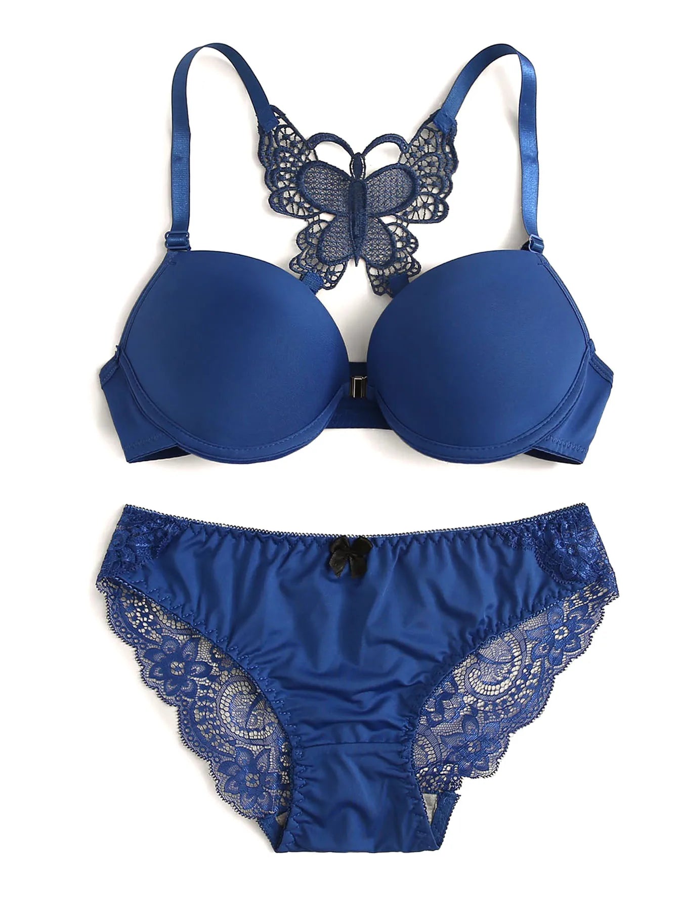 Conjunto de Sujetador y Tanga con Bordado Floral