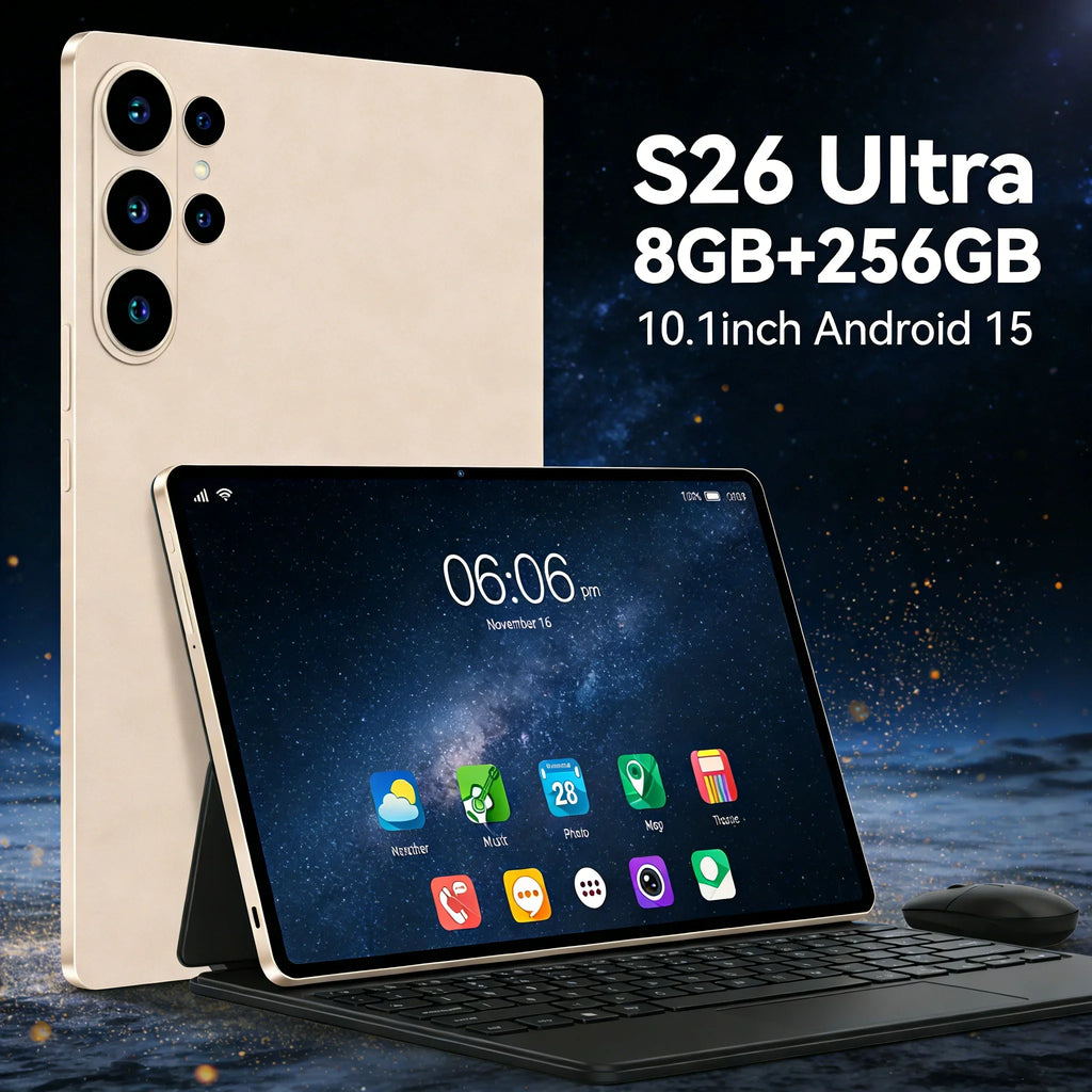 Tablet Android 15 de 8GB+256GB para Estudio, con Cámara HD y Batería de 4000mAh, Ideal para Clases en Línea y Oficina