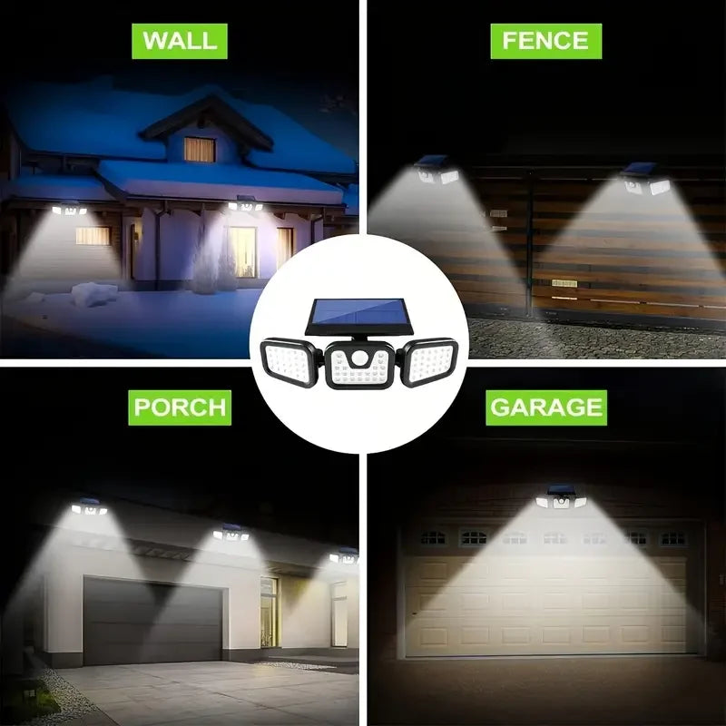 Lámpara Solar 74 LED Sensor de Movimiento IP65 para Jardín