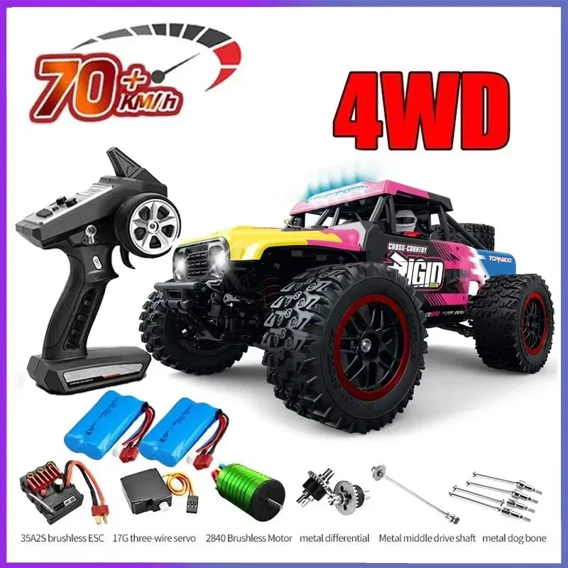 JJRC -Q130 sin escobillas de alta velocidad 70 KM/H4X4 todoterreno 2,4G 4WD Control remoto RC coche 4WD Racing Monster Racing Boy juguete para regalo 1:16