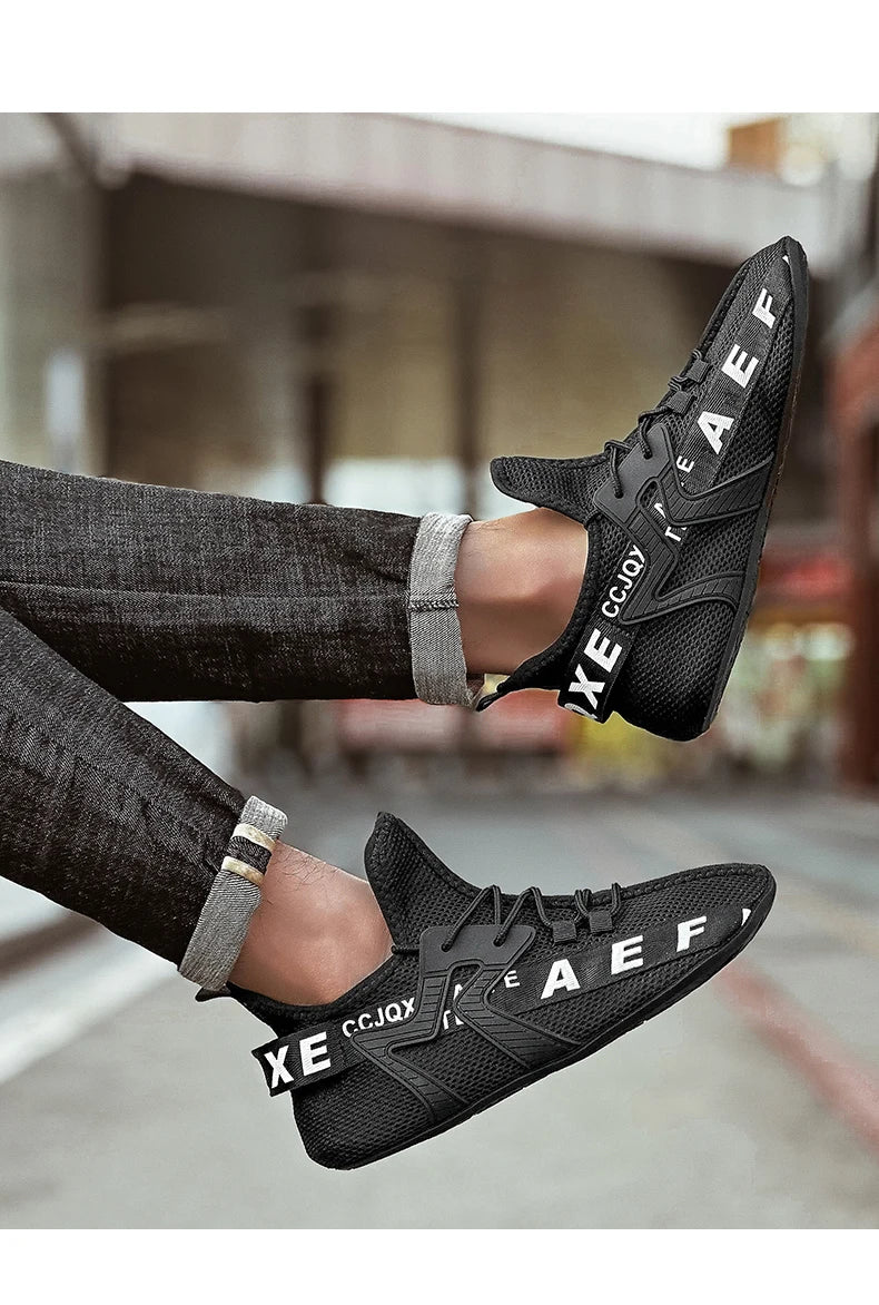 YRZL Mocasines Zapatos Hombres Casual Malla Transpirable Antideslizante Al Aire Libre Cómodo Interior Zapatos de Gimnasio Zapatos de Gran Tamaño para Hombres