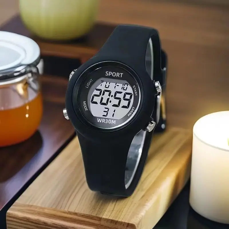 Nuevo reloj 3D con orejas de gato para niños, relojes electrónicos deportivos para niñas y niños, reloj de pulsera Digital LED luminoso resistente al agua para estudiantes, regalos