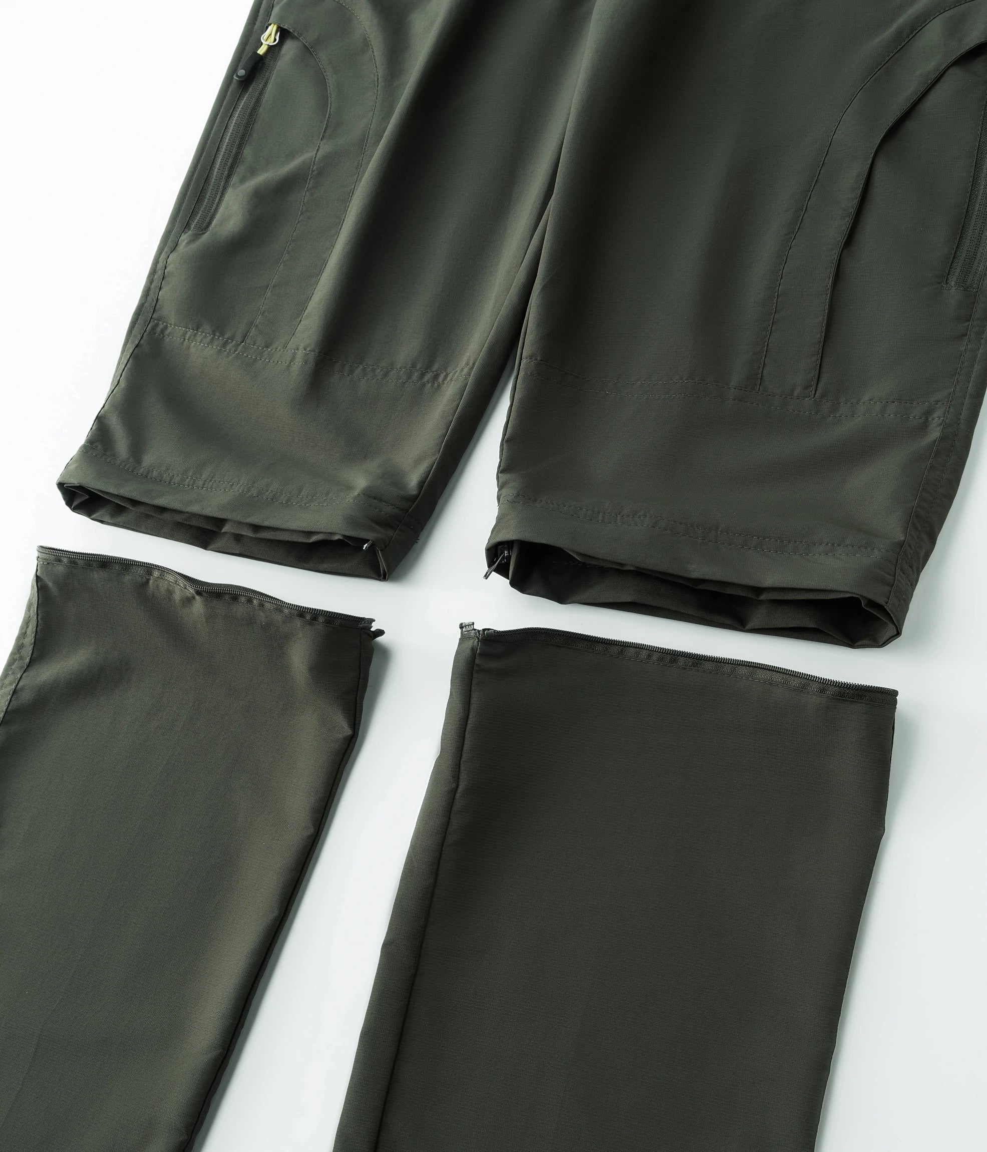 Mono de conversión para exteriores para hombre, 5 bolsillos con cremallera, pantalones extraíbles de dos secciones, tela de nailon de secado rápido, impermeable y resistente al desgaste, adecuado para pescar y hacer sender