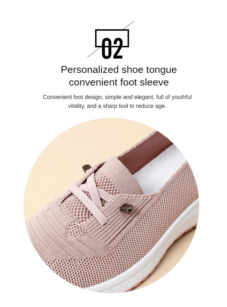 Zapatillas de Mujer Casual — Malla Transpirable, Suela Gruesa