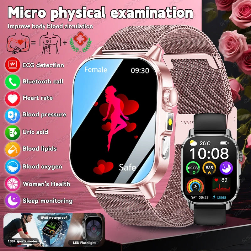 Reloj Inteligente Salud Examen Físico Linterna