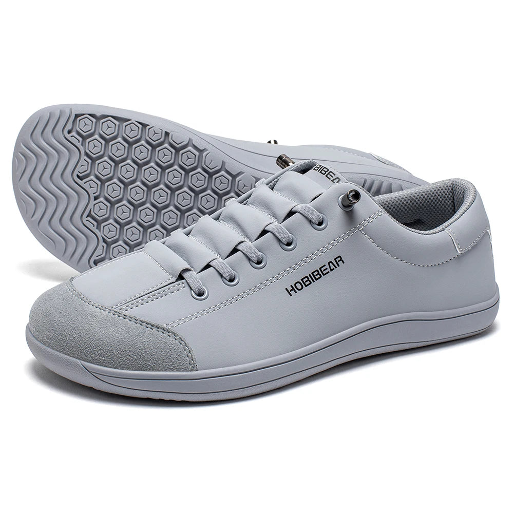 Zapatillas Descalzas Unisex HOBIBEAR, Punta Ancha de Cuero