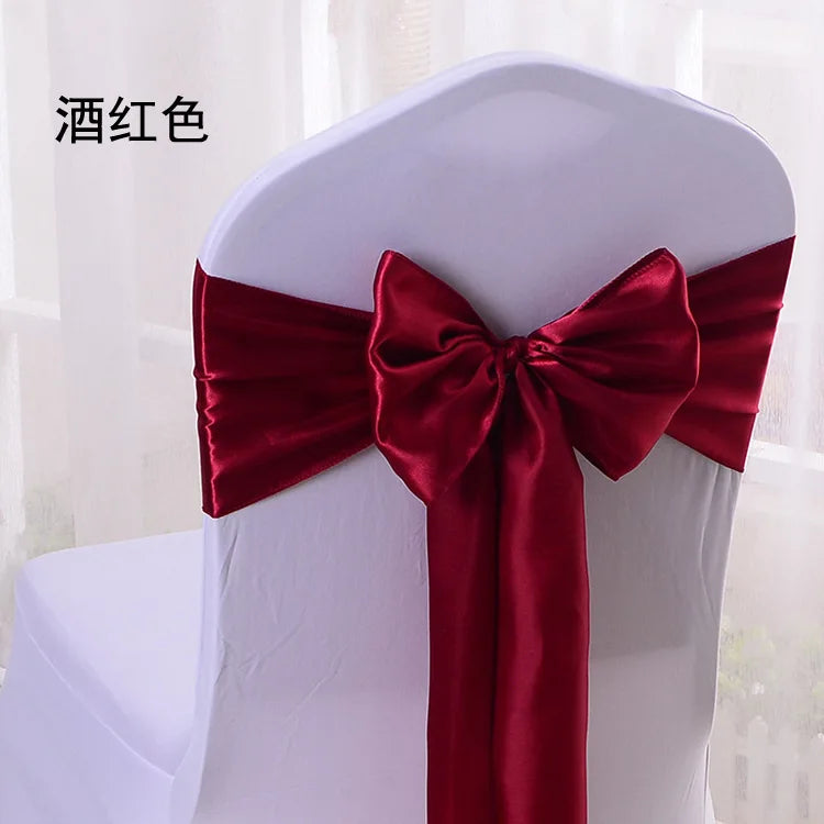 Fajas de Satén para Sillas Decoración de Boda x10