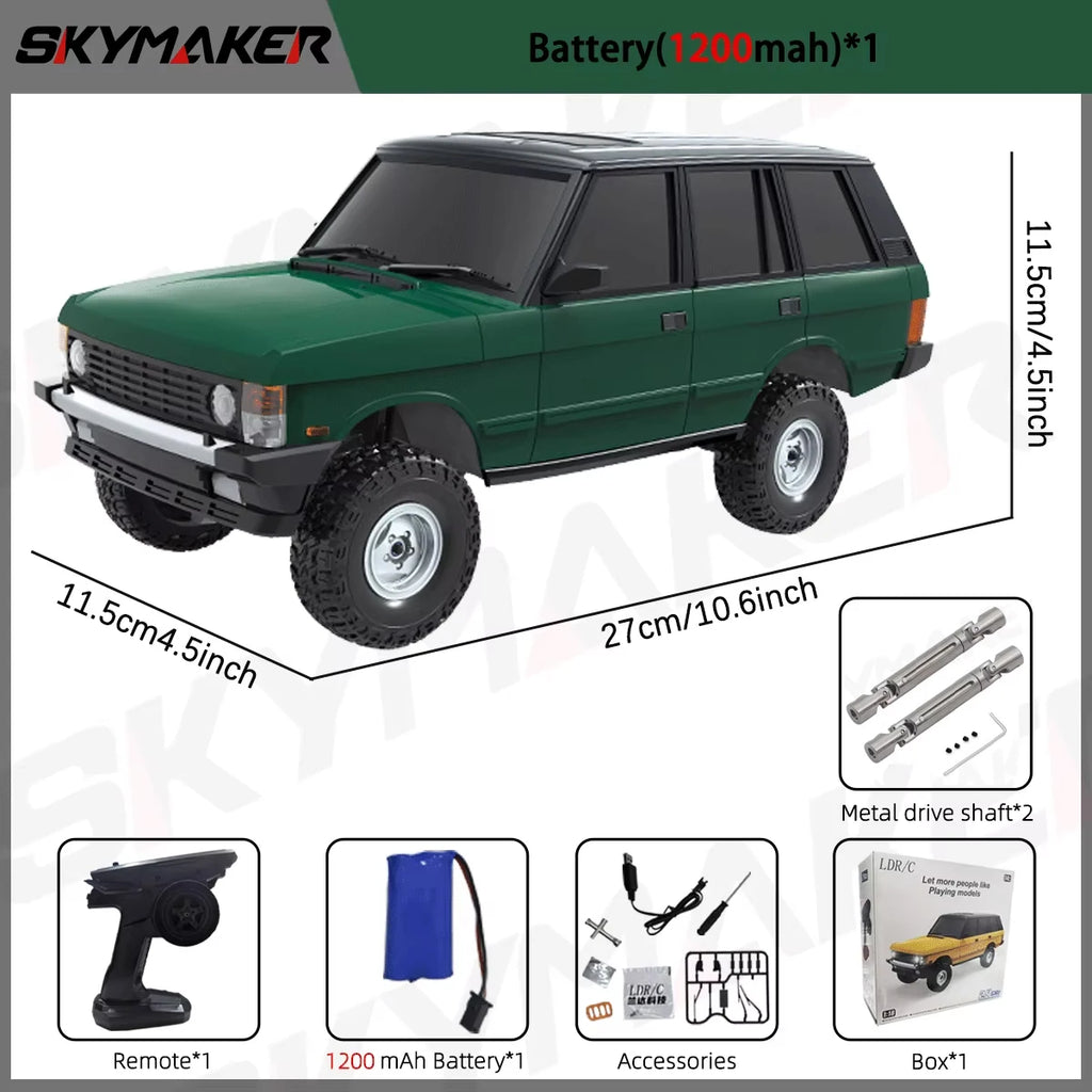 LDRC LD18401 RC coche 1/18 todoterreno 4WD Drive acelerador proporcional completo de alta resistencia escalada RC coche remoto juguetes para niños