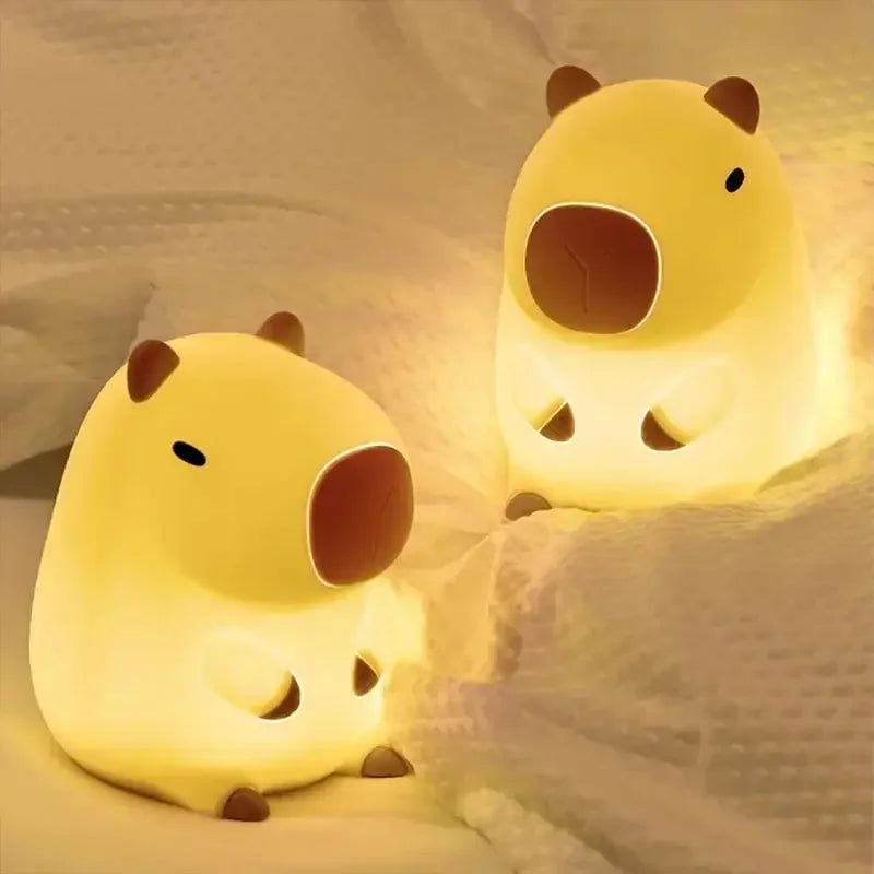 Luz nocturna de silicona suave: lámpara de noche regulable de 3 niveles con control táctil recargable por USB para guardería, niños, bebés y decoración de regalo