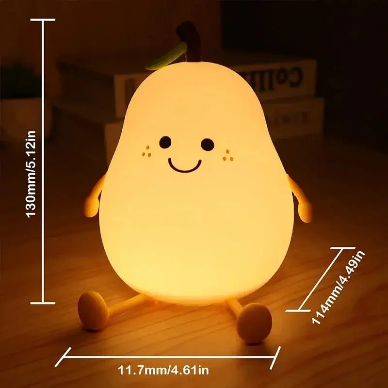 Luz nocturna de silicona suave: lámpara de noche regulable de 3 niveles con control táctil recargable por USB para guardería, niños, bebés y decoración de regalo