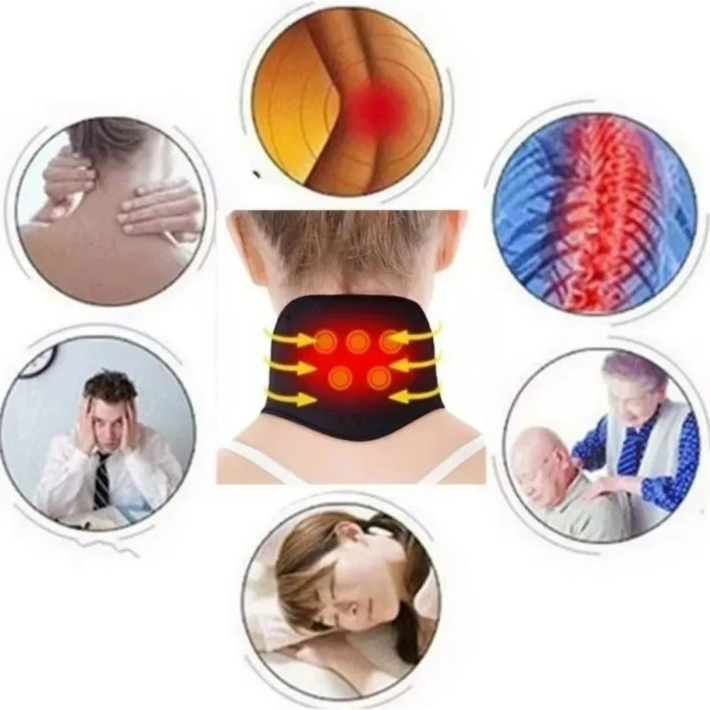 Soporte Cervical Autocalentable, Equipado con Función de Masaje Magnético para el Cuello, Brinda Relajación y Calor sin Necesidad de Enchufes