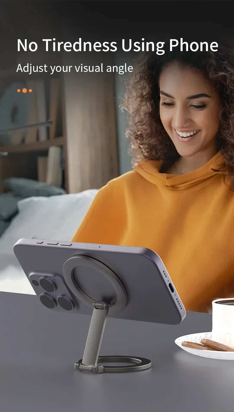 Soporte Magnético Universal Plegable de Doble Cara para Teléfono, Compatible con Magsafe, para Gimnasio, Caminadora, Coche, Soporte Plegable para Smartphone