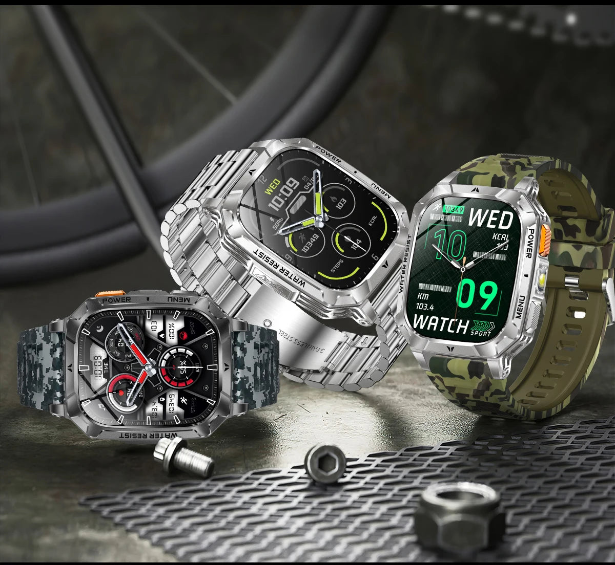 Reloj Inteligente LIGE Militar Batería 1400mAh Bluetooth