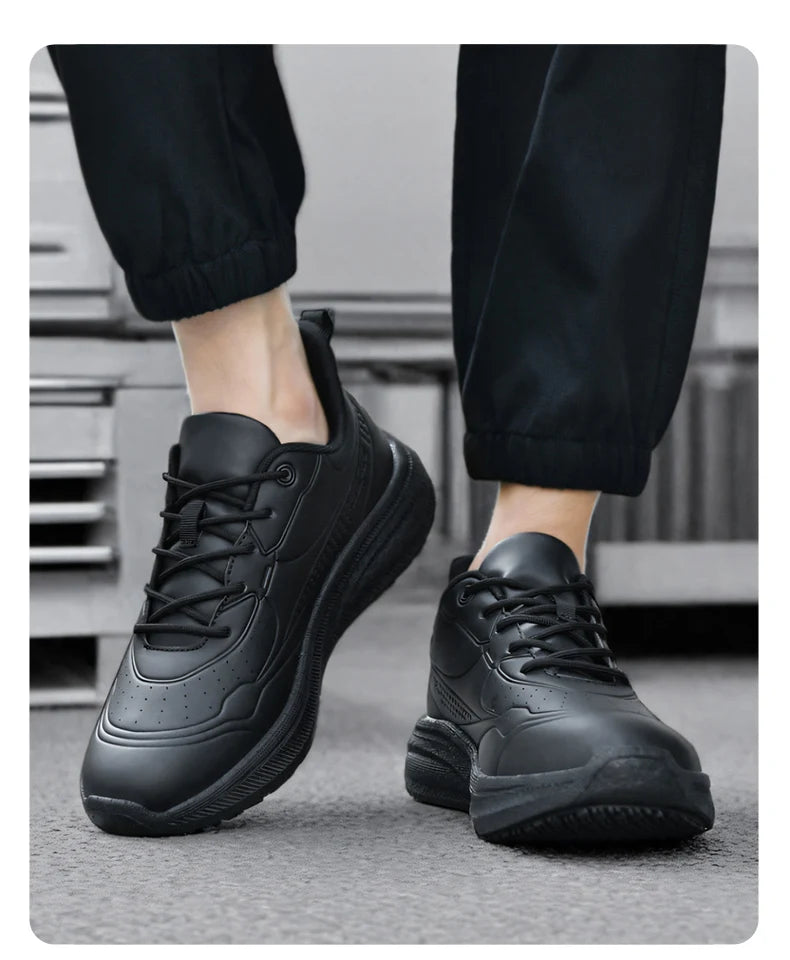 Zapatos de Chef de Hotel para las cuatro estaciones, transpirables, ligeros, antideslizantes, impermeables, a prueba de aceite, zapatos de trabajo de cocina, calzado deportivo informal para exteriores para hombre