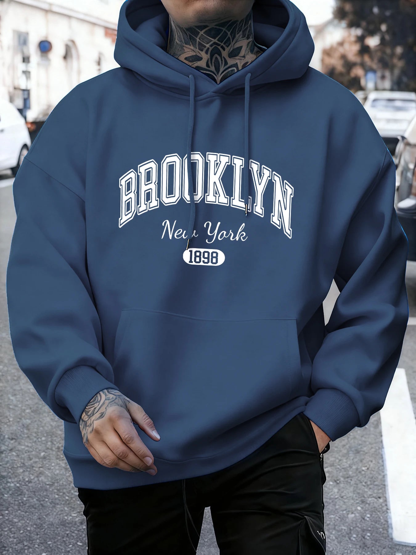 Sudadera Brooklyn New York para Hombre, Holgada, Vintage
