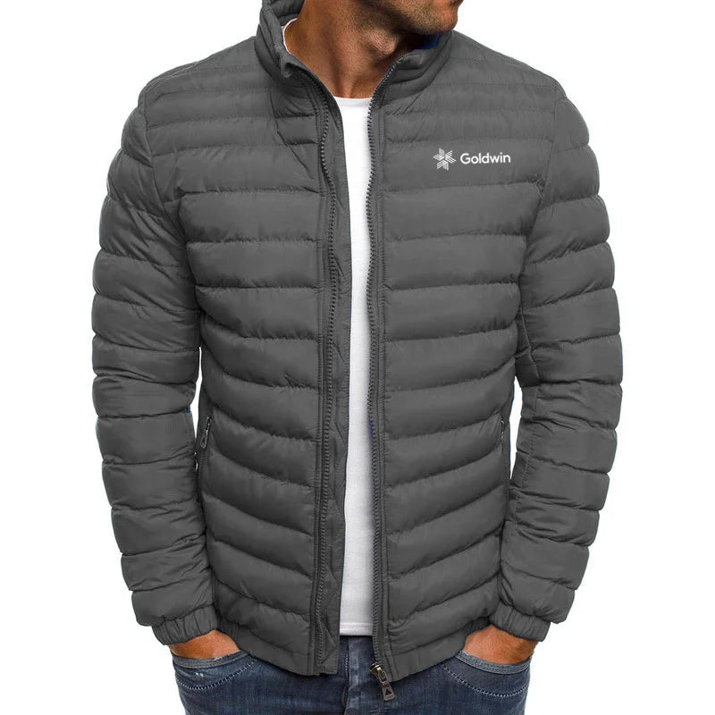 Chaqueta Hombre Otoño Invierno con Cuello Alto y Cremallera