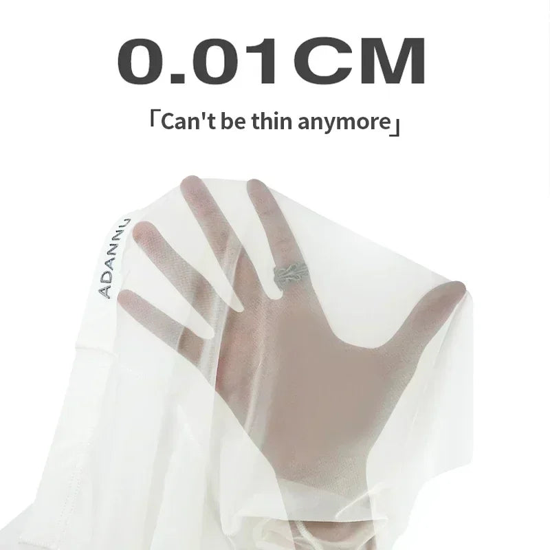 1/2/3 Uds. Ropa interior de seda helada para hombre, Boxer antibacteriano transparente sin costuras, pantalones cortos 0,01 de tela ultrafina, calzoncillos transparentes