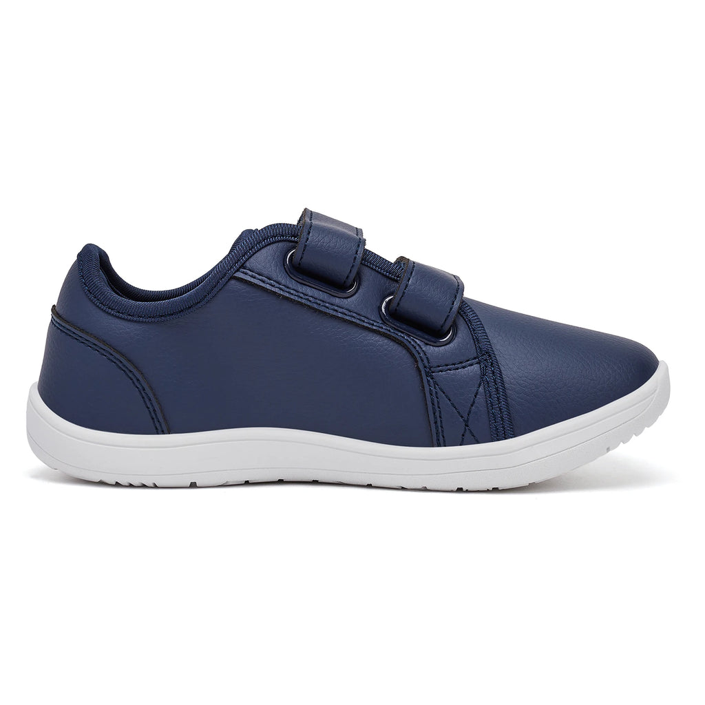 Zapatillas Descalzas para Niños HOBIBEAR |   Cierre de Gancho y Bucle |   Zapatos de punta ancha |   Zapatillas Deportivas Minimalistas Ligeras de Cuero Sintético