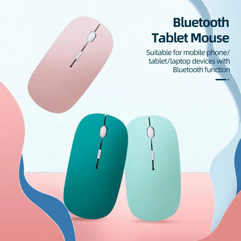 Ratón Bluetooth para Notebook, PC, batería de ordenador, ratón inalámbrico ultrafino para iPad, Samsung, Huawei, Lenovo, Android, Windows Tablet