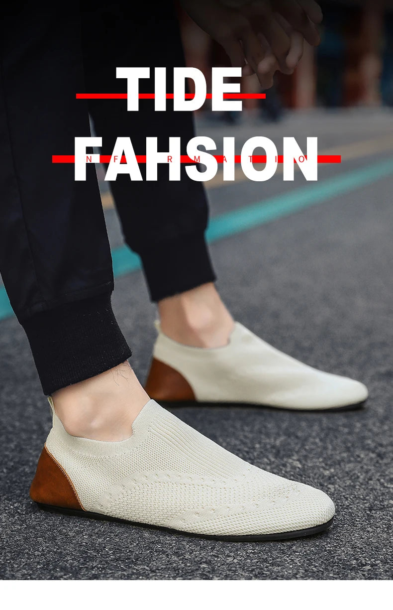 Mocasines YRZL, mocasines suaves para conducir, zapatos planos de alta calidad para caminar para hombre, mocasines informales de malla transpirable, zapatos sin cordones para hombre