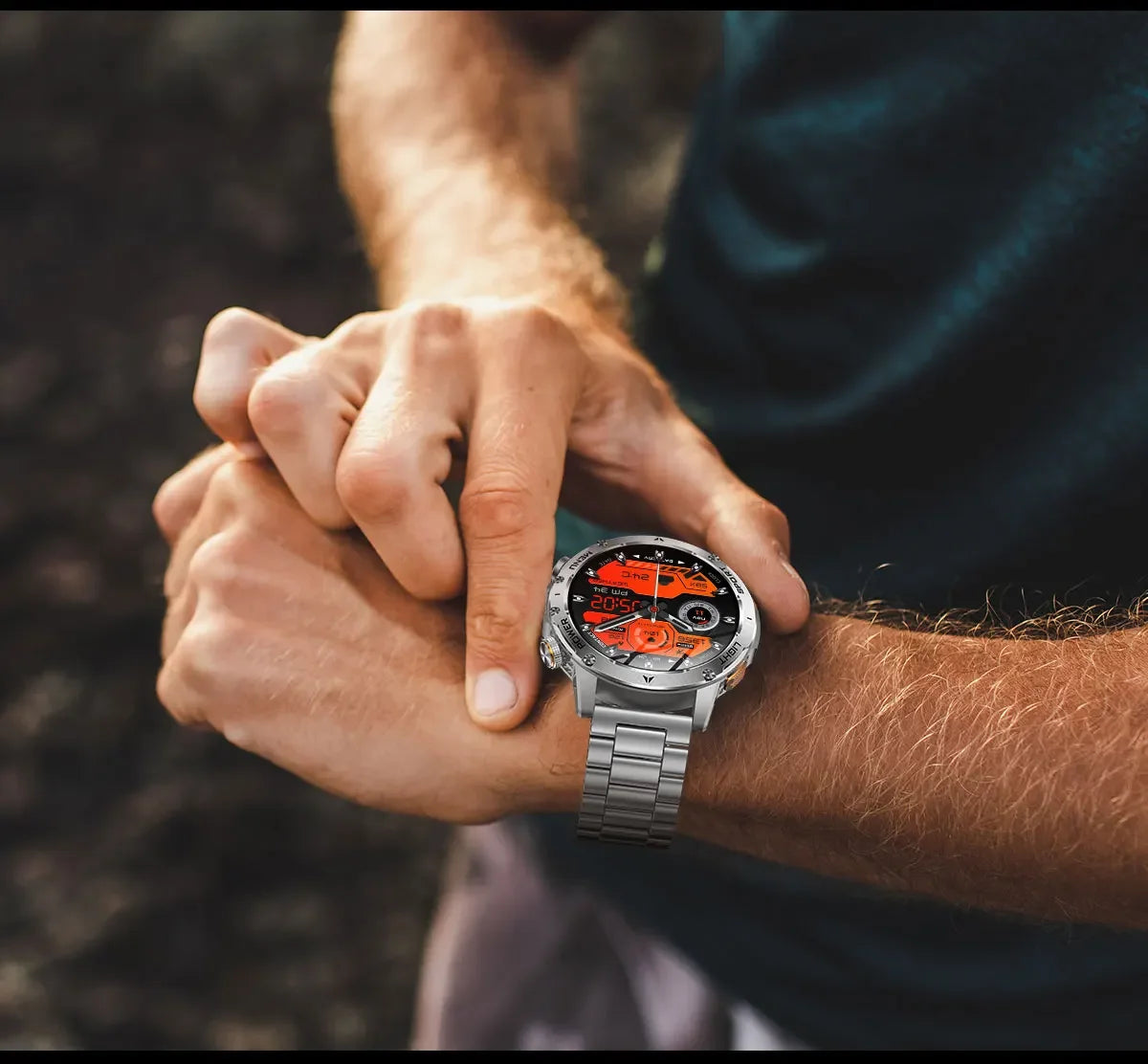 Reloj Inteligente Deportivo AMOLED con Batería 1000mAh, Brújula y GPS
