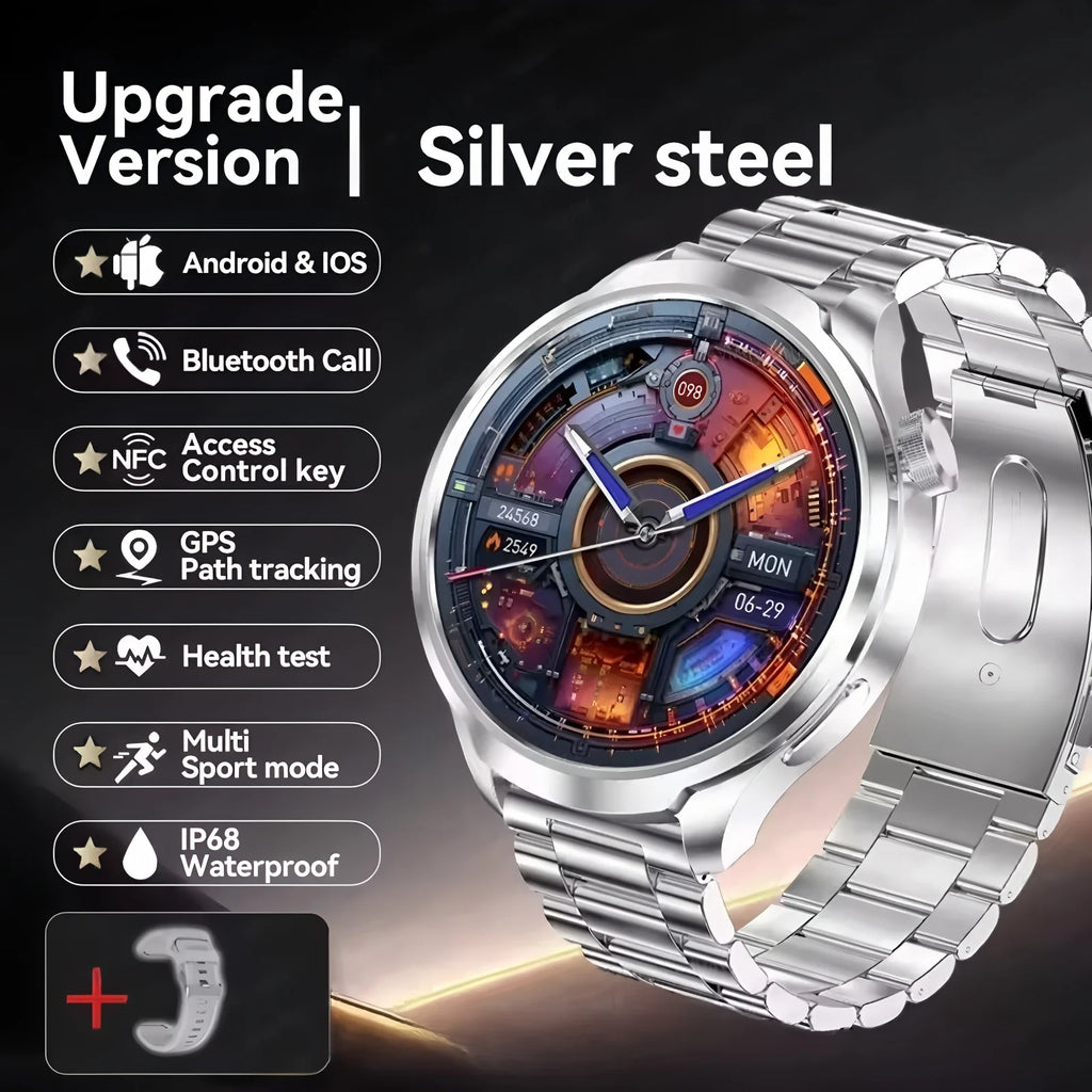 Nuevo reloj inteligente para hombres y mujeres, reloj inteligente deportivo resistente al agua con llamadas telefónicas Amoled de 1,61 pulgadas, rastreador GPS de ritmo cardíaco para IOS y Android