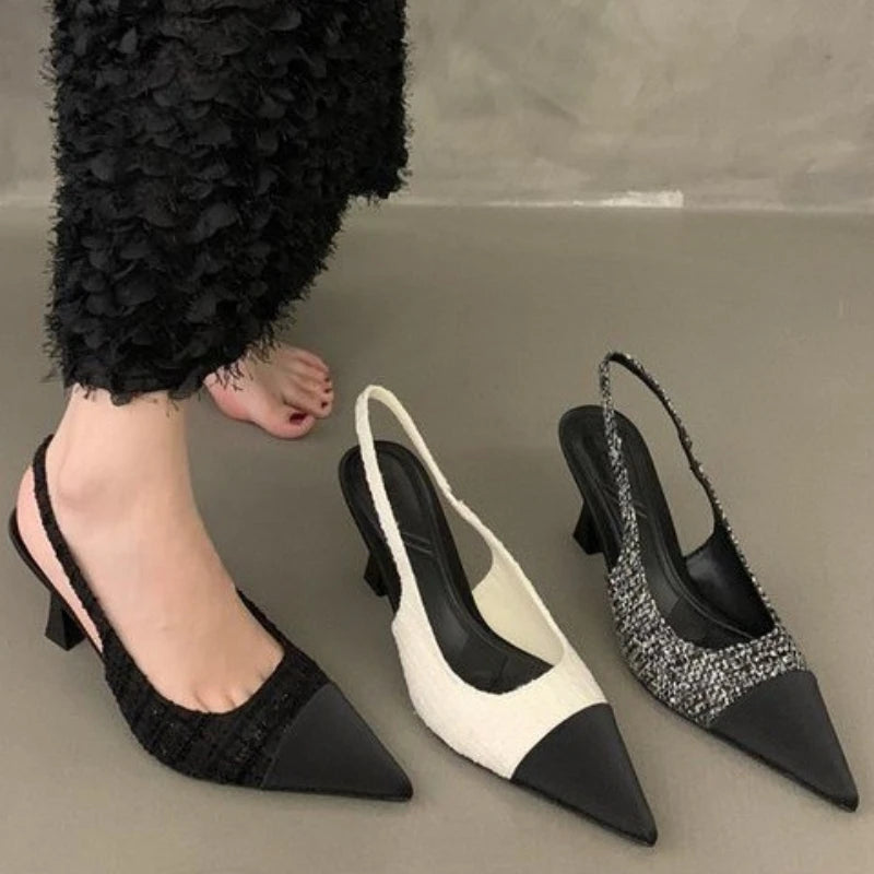 Sandalias de Tacón Alto de Aguja para Mujer con Punta Estilizada