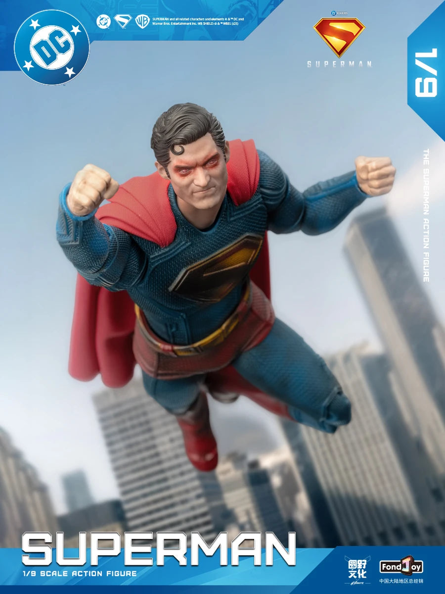 EN STOCK 2025 Fondjoy Battle figura de acción de Superman dañada David Corenswet 1/9 nueva figura de Superman junta de Pvc móvil