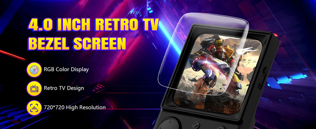 Consola de Juegos Retro Actualizada R36TMAX con Batería de 4000 mAh, Pantalla IPS de 4.0'', Consola de Juegos Retro con Estuche Portátil, Su